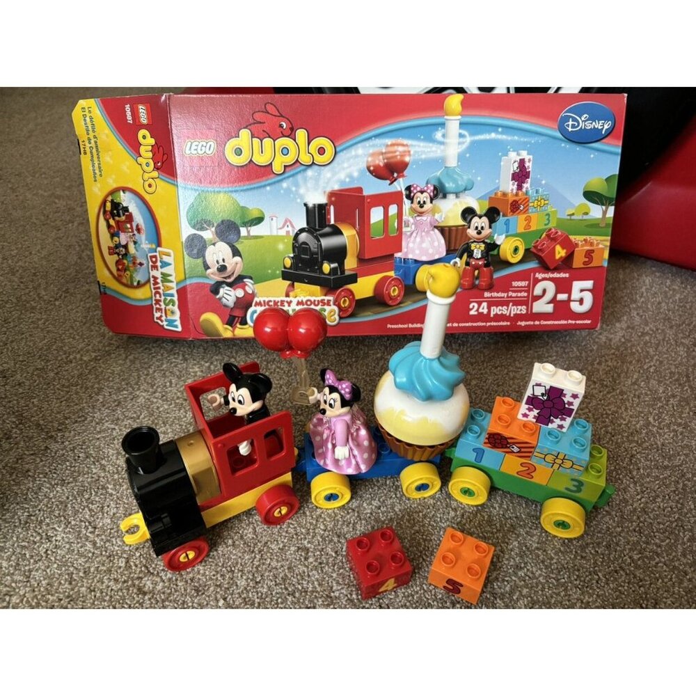 Lego Duplo 10597 Disney Mickey Minnie Birthday Parade Train Building Blocks Set